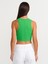 20820 Dikiş Efektli Crop Top-Yeşil 2