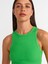 20820 Dikiş Efektli Crop Top-Yeşil 4