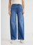 Yüksek Bel Ispanyol Paça Regular Fit Mavi Kadın Denim Pantolon L31S011XT-STELLA A Line Jean Pantol 2