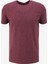 Bisiklet Yaka Jakarlı Bordo Erkek T-Shirt F4SM-TST 0945 1