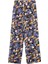 Lastikli Bel Classic Fit Çok Renkli Kadın Pantolon SPBL4SL-PNT5059 1