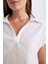 Regular Fit Flamlı Pamuk Polo Yaka Kısa Kollu Bluz D4056AXNS 4