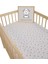 %100 Pamuk Ranforce Kumaş Lastikli Bebek Çarşafı-Bej YILDIZ-(70X110)(60X120) 1