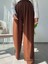 Keten Karışımlı Pantolon Kahve 1