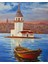 Sayılarla Boyama Hobi Seti Renkli Baskılı (Çerçeveli) 40X50 Cm: Kız Kulesi 2