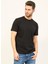 Bisiklet Yaka Siyah Erkek T-Shirt UMP24014TS 3