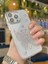 iPhone 15 Promax Uyumlu Hologram Taşlı Kelebek Desenli Şeffaf Kılıf 3