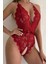 For Dreams Özel Bölgesi Açık Babydoll - Dantel Bodysuit Kırmızı 2