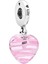Pembe Sallantılı Kalp Charm 1