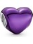 Metalik Mor Kalp Charm 1