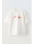 Unisex Beyaz Oversize Pamuk Dumbell Kulaklık Body Baskılı Örme T-Shirt 1
