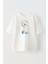 Unisex Beyaz Oversize Pamuk Prenses Rapunzel Baskılı Örme T-Shirt 1