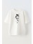 Unisex Beyaz Oversize Pamuk At Kara Kalem Baskılı Örme T-Shirt 1