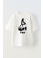 Unisex Beyaz Oversize Pamuk Wwf Panda Baskılı Örme T-Shirt 1