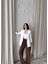 Keten Blazer Caket Beyaz 2