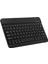 Apple iPad Pro 3. Nesil 11" Uyumlu Kablosuz Bluetooth Şarj Edilebilir Mini Q Klavye - Siyah 1
