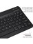 Lenovo Tab M10 Plus TB125FU 10.61" Uyumlu Kablosuz Bluetooth Şarjlı Mini Q Klavye - Siyah 4