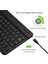 Lenovo Tab M10 Plus TB125FU 10.61" Uyumlu Kablosuz Bluetooth Şarjlı Mini Q Klavye - Siyah 5