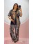 Sf Geniş Paça Leopar Crystal Taşlı Eşofman Takımı - Kahve 5