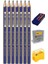 Karakalem Eskiz Çizim Seti Durolit Seti 50X70 cm 1 Paket Resim Kağıdı Faber Dereceli Kalem Seti Hamur Silgi Sınav Silgisi 5