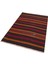 Anadolu El Dokuma Sarı Kırmızı Çizgili Vintage Kilim 3