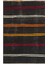 El Dokuma Krem Beyaz Çizgili Vintage Kilim 1