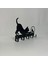 Metal Dekoratif Kedi-Kuş Desenli Anahtarlık Askısı 1