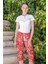 Ekru Kadın Kaprili Pijama Takım 1