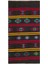Gerçek El Dokuma Yeşil Pembe Rengi Çiçekli Vintage Kilim 1