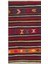 Özel Kırmızı Renk El Dokuma Vintage Kilim 1