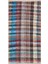 Çok Renkli Kareli Desen El Dokuma Vintage Kilim 1