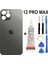 iPhone Uyumlu 12 Pro Max Arka Batarya Pil Kapağı +Yapıştırıcı +Tamir Set - Gümüş 1
