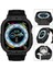 Apple Watch Uyumlu Ultra Ultra 2 Uyumlu 49MM Uyumlu Kordon Ultra Korumalı Armor Zırhlı Silikon Kordon 4