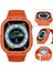Apple Watch Uyumlu Ultra Ultra 2 Uyumlu 49MM Uyumlu Kordon Ultra Korumalı Armor Zırhlı Silikon Kordon 3