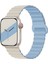 Apple Watch Uyumlu 38 40 41MM Uyumlu Mıknatıslı Shine Silikon Kordon Kayış 1