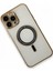 iPhone 14 Pro Max Kılıf Magsafe Özellikli Gold Seri Lazer Silikon Kapak 2