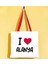 I Love Alanya Kırmızı Renkli Kulp Gabardin Bez Çanta 40X35CM, Baskılı Omuz Çantası, Alışveriş Çantası, Plaj Çantası 1