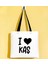 I Love Kaş Siyah Renkli Kulp Gabardin Bez Çanta 40X35CM, Baskılı Omuz Çantası, Alışveriş Çantası, Plaj Çantası 1