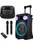 MXR-1100 Taşınabilir Seyyar Mikrofonlu Işıklı Akülü Ses Sistemi Hoparlör (1100 Watt) 3