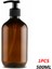1 Adet Kahverengi 500ML Tarzı Boş Pompa Şişesi Losyon Şampuan Sıvı Konteyner Seyahat Yuvarlak Omuz Losyon Şişesi Plastik Boş Şişe (Yurt Dışından) 1