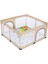 Playard Keten Pamuklu Güvenli Bebek ve Çocuk Oyun Alanı Oyun Parkı 125X125 Oyun Matı ve Topları 2