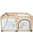 Playard Keten Pamuklu Güvenli Bebek ve Çocuk Oyun Alanı Oyun Parkı 125X125 Oyun Matı ve Topları 3