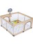 Playard Keten Potalı Güvenli Bebek ve Çocuk Oyun Alanı Oyun Parkı 125X125 Oyun Matı ve Topları 4