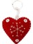 Kırmızı Keçe Kalp Anahtarlık 1