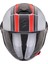 Exo-Cıty 2 Vel Açık Motosiklet Kaskı Gri / Kırmızı / Siyah 2