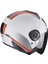 Exo-Cıty 2 Vel Açık Motosiklet Kaskı Gri / Kırmızı / Siyah 3