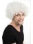 Beyaz Renk Kıvırcık Afro Bonus Peruk (3791) 2