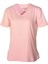 Kadın V Yaka Basic Pembe T-Shirt 1