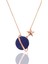 Gümüş Rose Safir Taşlı Satürn Gezegen Kolye SGTL12512LACIVERT 1