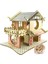 O Tarzı Hamster Saklanma Odası Ahşap Kulübe Küçük Hayvanlar Çift Katlı Villa Sıçan Oda Evi Kafes Egzersiz Oyuncak Merdiven Tahtası ile (Yurt Dışından) 5